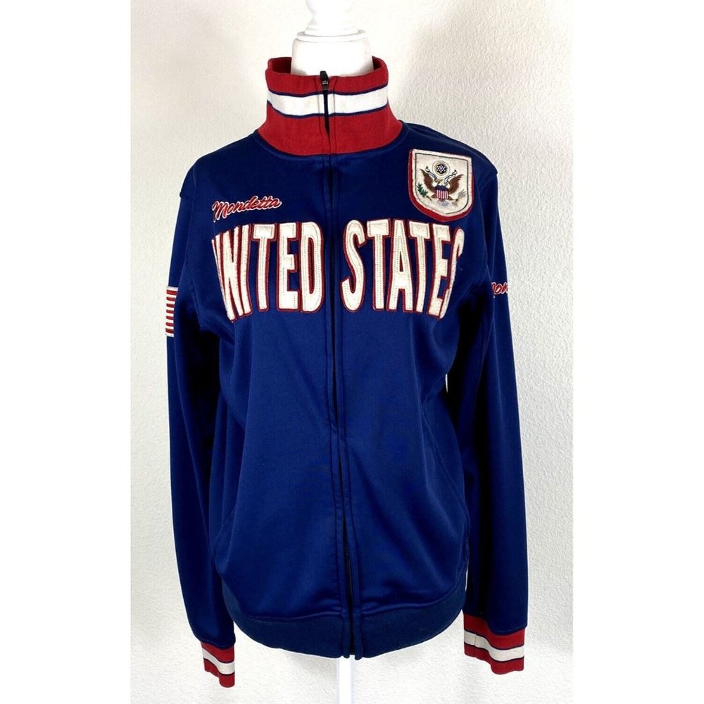 Mondetta USA Olympic Track Jacket Full Zip Blue Size S/P Unisex